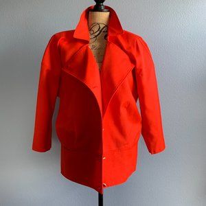 Rare Vintage Courreges Paris Coral Over-sized Blazer J…